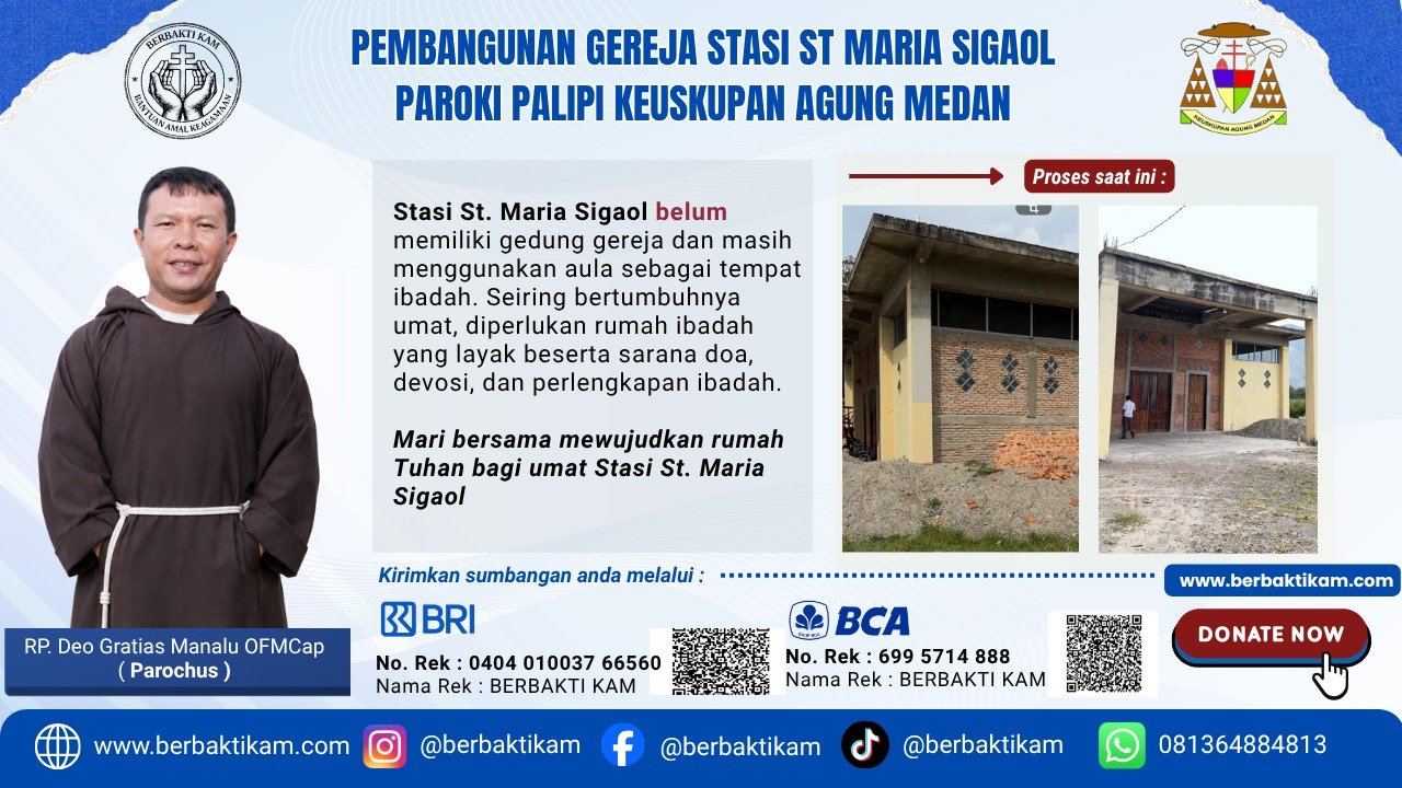 Pembangunan Gereja Stasi St.Maria Sigaol KAM