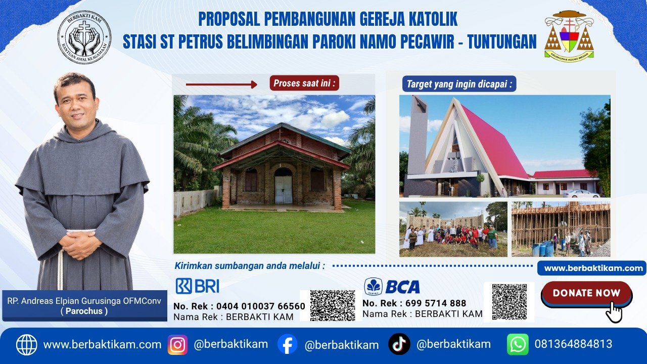 Pembangunan Gereja Katolik Stasi St. Petrus Belimbingan Paroki Tuntungan KAM