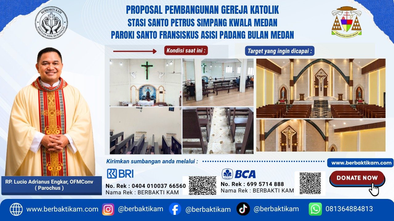 Pembangunan Gereja Katolik Stasi Santo Petrus Simpang Kwala Medan Paroki Santo Fransiskus Asisi Padang Bulan Medan